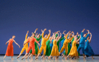 Daphnis et Chloé, chorégraphie de Benjamin Millepied à l’Opéra de Paris. Aurélie Dupont (Chloé) et Hervé Moreau (Daphnis)